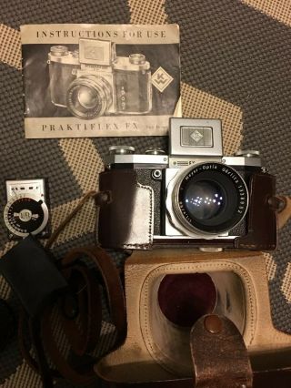 Rare Meyer - Optik Gorlitz Primoplan 1:1.  9/58 Vintage Lens With Hood Or Cover