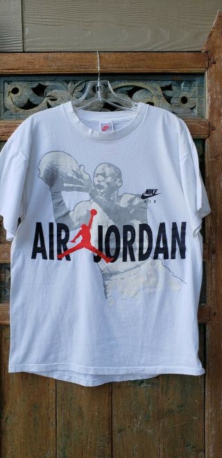 Nike Air Jordan Vintage 1991 Hare Jordan Space Jam T - Shirt Size L Made In Usa