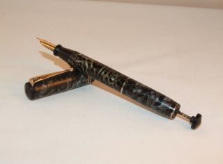 VINTAGE MABIE TODD SWAN VISOFIL VT340 / 76 FOUNTAIN PEN - RARE - PLUNGER - C1937 7