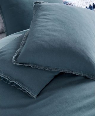 Whim by Martha Stewart 2 - Piece Twin Cotton Linen Reversible Comforter Sham Set 5