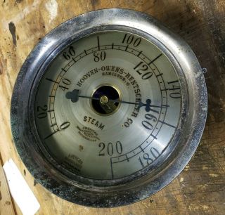 Antique Vintage Steam Pressure Gauge,  10 " Diameter