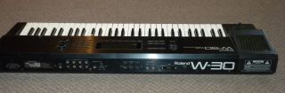 VINTAGE ROLAND W - 30 workstation keyboard & hundreds of floppy discs 2