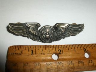 Wwii Ww2 Aaf Army Air Force Aircrew 3 " Military Wings Pin - Back