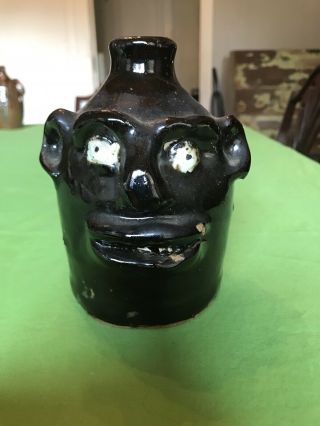 Marie Rodgers Meansville Georgia Folk Art Southern Pottery Face Jug Vintage 1985
