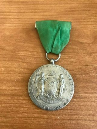 Vintage Masonic Medal Havana Gran Logia Cuban Award To The Constance 1940s