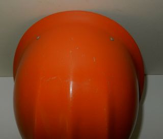 VINTAGE orange ALUMINUM BULLARD 502 Hard Hat IRONWORKER 11