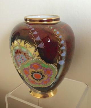 Vintage Art Deco Carlton Ware Lustre Enamels Stunning “Bell” pattern Temple Jar 8