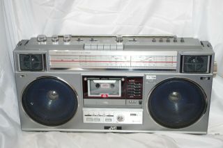 Vintage Jvc Stereo Radio Cassette Recorder Boombox - Rc M50jw -