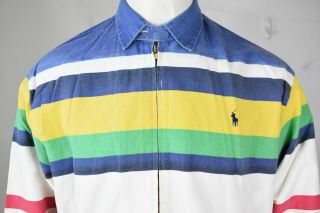 vintage Ralph Lauren polo jacket M CP - 93 striped bayport windbreaker 90 ' s cotton 4