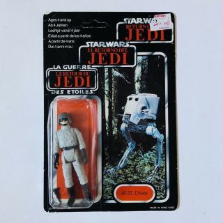 At - St Driver Star Wars Rotj Vintage 1983 Tri - Logo 70 Back Palitoy Moc Unpunched