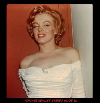 Vintage Realist Stereo Slide Marilyn Monroe Nude 3d Pin - Up