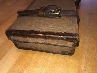 Holland & Holland Leather and Canvas Shotgun Case Vintage Rook Rifle 3