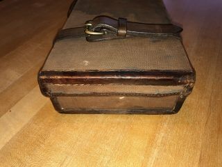 Holland & Holland Leather and Canvas Shotgun Case Vintage Rook Rifle 6