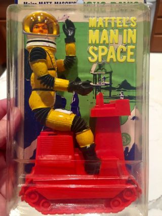 1969 Mattel Major Matt Mason Doug Davis On Card Vintage Space Spaceship