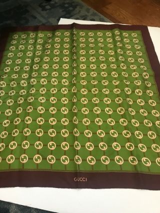 Authentic Vintage Gucci Silk Scarf