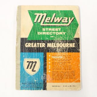 Melway Street Directory Of Greater Melbourne Edition No.  1 C.  1966 Vintage 904