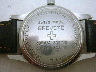 Vintage SWISS made ROAMER 17 Jewels Men ' s Watch (DAY) - 1 5