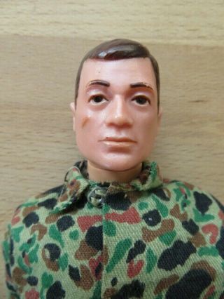 Early Issue 1964 Gi Joe Vintage Hasbro 12” Brown Painted Hair Marine Figure