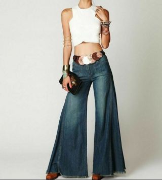 People Vintage Extreme Flare Wide Leg Jeans Autumn Nights 31