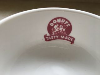 Vintage Tasty Made Donuts Advertising Cup Saucer Restaurant Ware retro Shenango 3