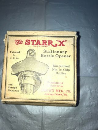 Vintage 1940s Dr Pepper Starr X Wall Mounted Bottle Opener 4