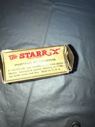 Vintage 1940s Dr Pepper Starr X Wall Mounted Bottle Opener 5