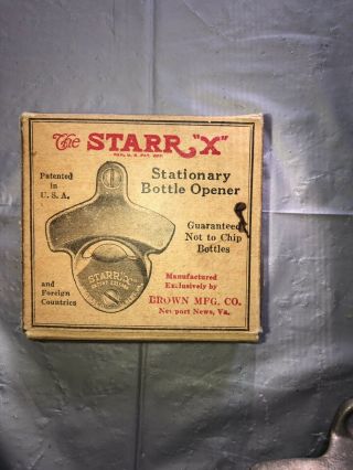 Vintage 1940s Dr Pepper Starr X Wall Mounted Bottle Opener 6