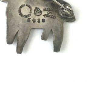 Vintage Sterling Silver Margot De Taxco,  Mexican Enamel Donkey Pin Brooch 4
