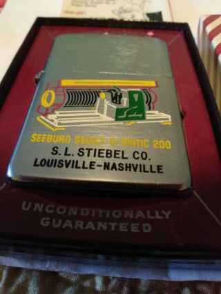 Vintage Zippo Lighter Select - o - Matic 200,  S.  L.  Stiebel Co.  Louisville - Nashville 5