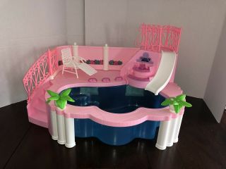 Vintage Mattel Barbie Fountain Pool 1991 Near Complete
