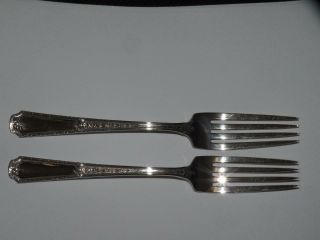 Pair Vintage Towle Louis Xiv Sterling Silver Place Forks 7.  25 " L