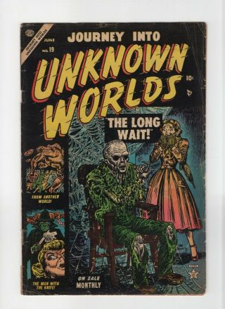 Journey Into Unknown Worlds 19 Vintage Marvel Atlas Comic Classic Cover 10c