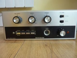 Rodgers Cadet 111 Vintage Stereo Valve Amplifier.  Circular Late 1960 