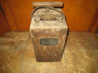 Vintage Dupont Blasting Box Machine 30 Dynamite Detonator Plunger Type Oak
