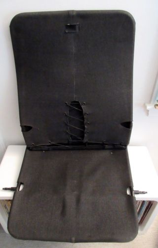 Vintage Ekornes Stressless Recliner Seat Bottom And Back Black Sling And Frame
