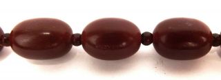 Red Bakelite Flappers Beads Twenties Long Vintage Beach Jewellery Necklace 1920 3