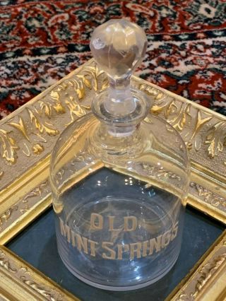 VINTAGE OLD SPRINGS DISTILLERY WHISKEY BOTTLE GLASS STOPPER EVANSVILLE IN 4