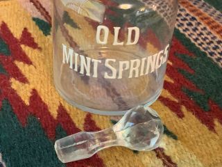 VINTAGE OLD SPRINGS DISTILLERY WHISKEY BOTTLE GLASS STOPPER EVANSVILLE IN 5