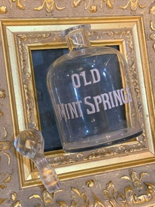 VINTAGE OLD SPRINGS DISTILLERY WHISKEY BOTTLE GLASS STOPPER EVANSVILLE IN 7