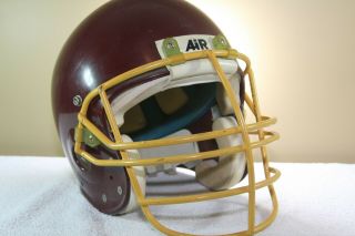 Vtg Schutt Air Power Game Worn Football Helmet Large Maroon Njop Redskins