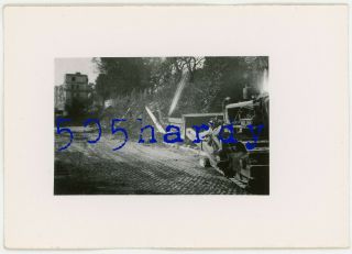 Wwii Us Gi Photo - 540th Engineers Clearing Off Road W/ D7 Caterpillar Anzio