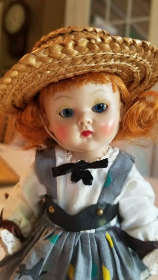 Vintage Vogue Ginny Doll Strung Minty Euc Redhead Old Blue Eyes Cute