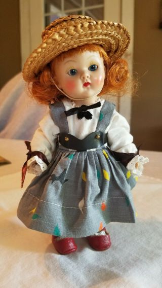 Vintage vogue ginny doll strung minty EUC redhead old blue eyes cute 3