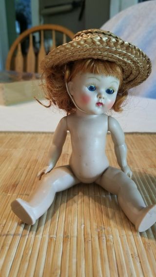 Vintage vogue ginny doll strung minty EUC redhead old blue eyes cute 6
