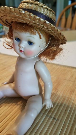 Vintage vogue ginny doll strung minty EUC redhead old blue eyes cute 8