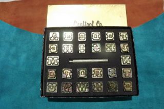Leather Tools/ Vintage Craftool Co Rare 3/4 Rodeo Alphabet Set 8144