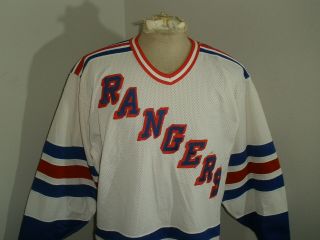 Vintage CCM York RANGERS CENTER ICE FIGHT STRAP NHL USA MADE Jersey 48 2