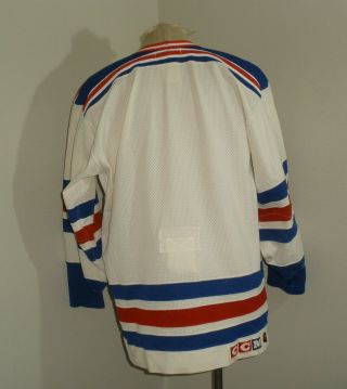 Vintage CCM York RANGERS CENTER ICE FIGHT STRAP NHL USA MADE Jersey 48 4