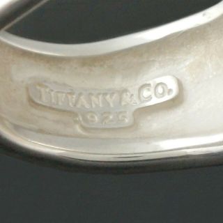 Authentic Tiffany & Co Sterling Silver Leaf Band,  Estate Ring, 8