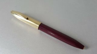 Vintage Sheaffer Pen For Men Pfm V 14k Aust Broad Nib Burgundy Fountain Pen (118)